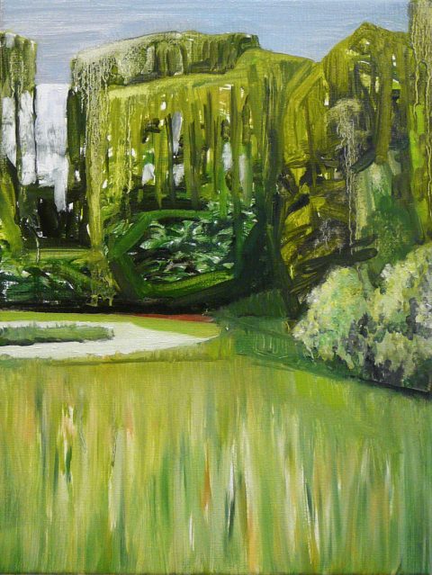 Green Landscape 4/10. Oil, canvas. 40x30cm. 2015