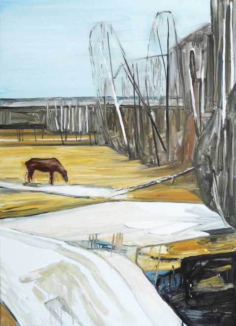 Horses 1/4. Oil, canvas. 90x65cm. 2016 [prize for the best horse riders of Grande Semaine de Fontainebleau 2016, France]